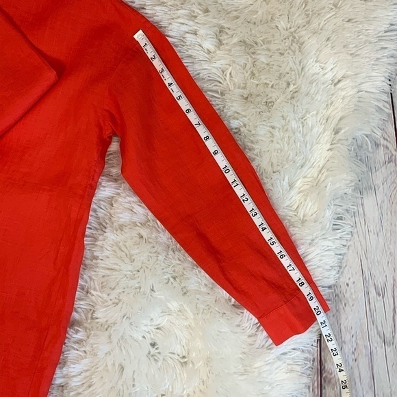 Eileen Fisher 100% Organic Linen button Down Top Size Small - Picture 7 of 9